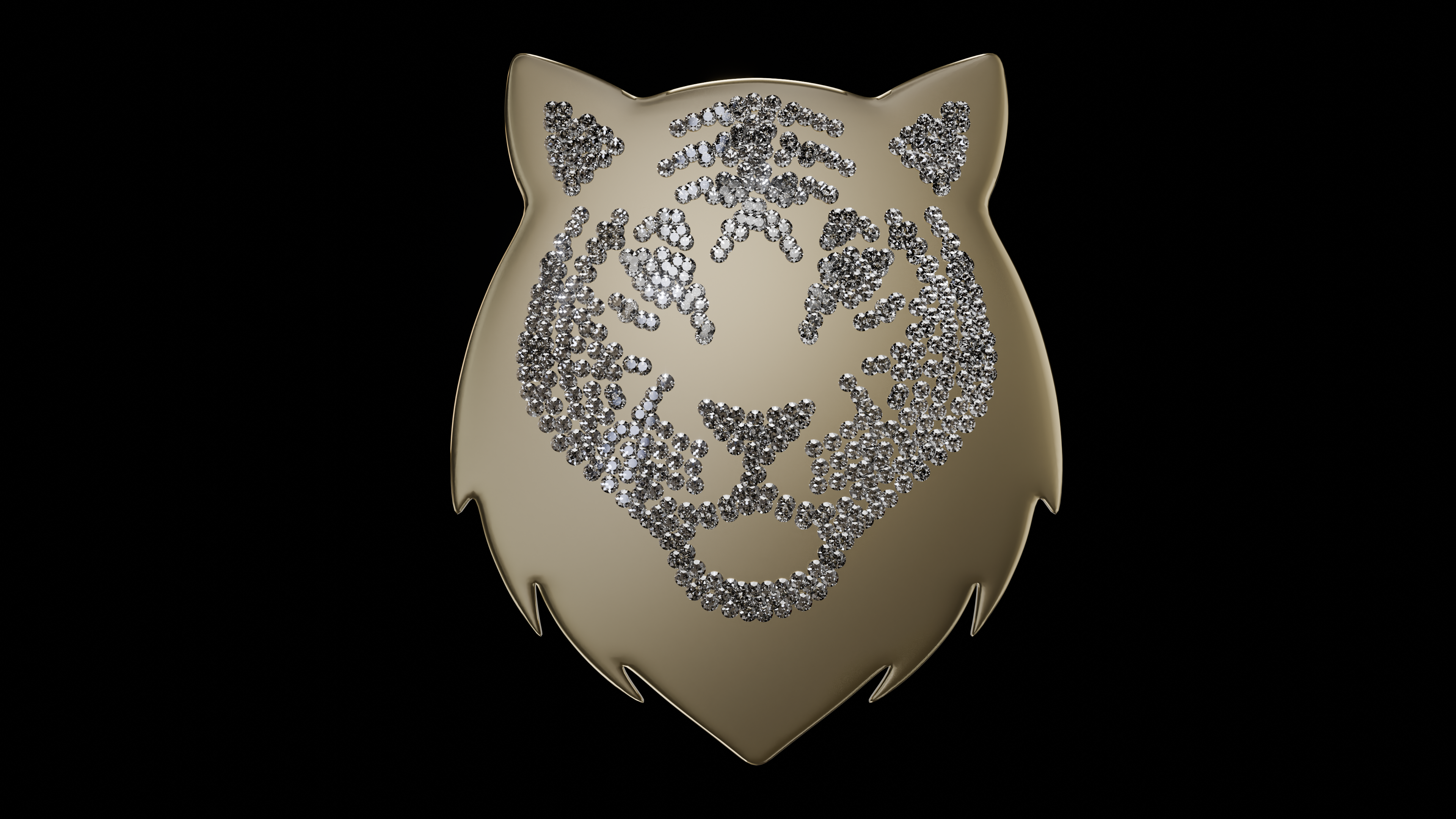 24k Gold iPhone 16 Pro : Tiger Emblem