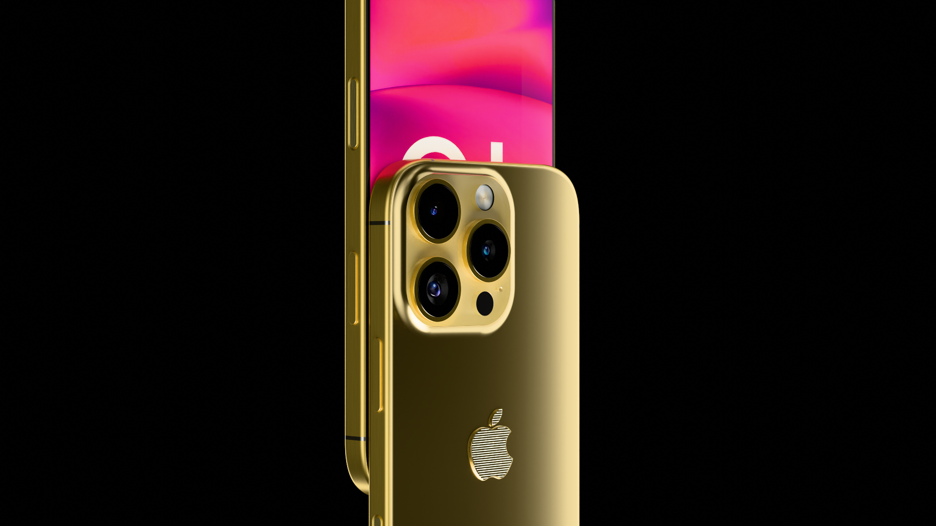 24k Gold iPhone 16 Pro : Apple Emblem