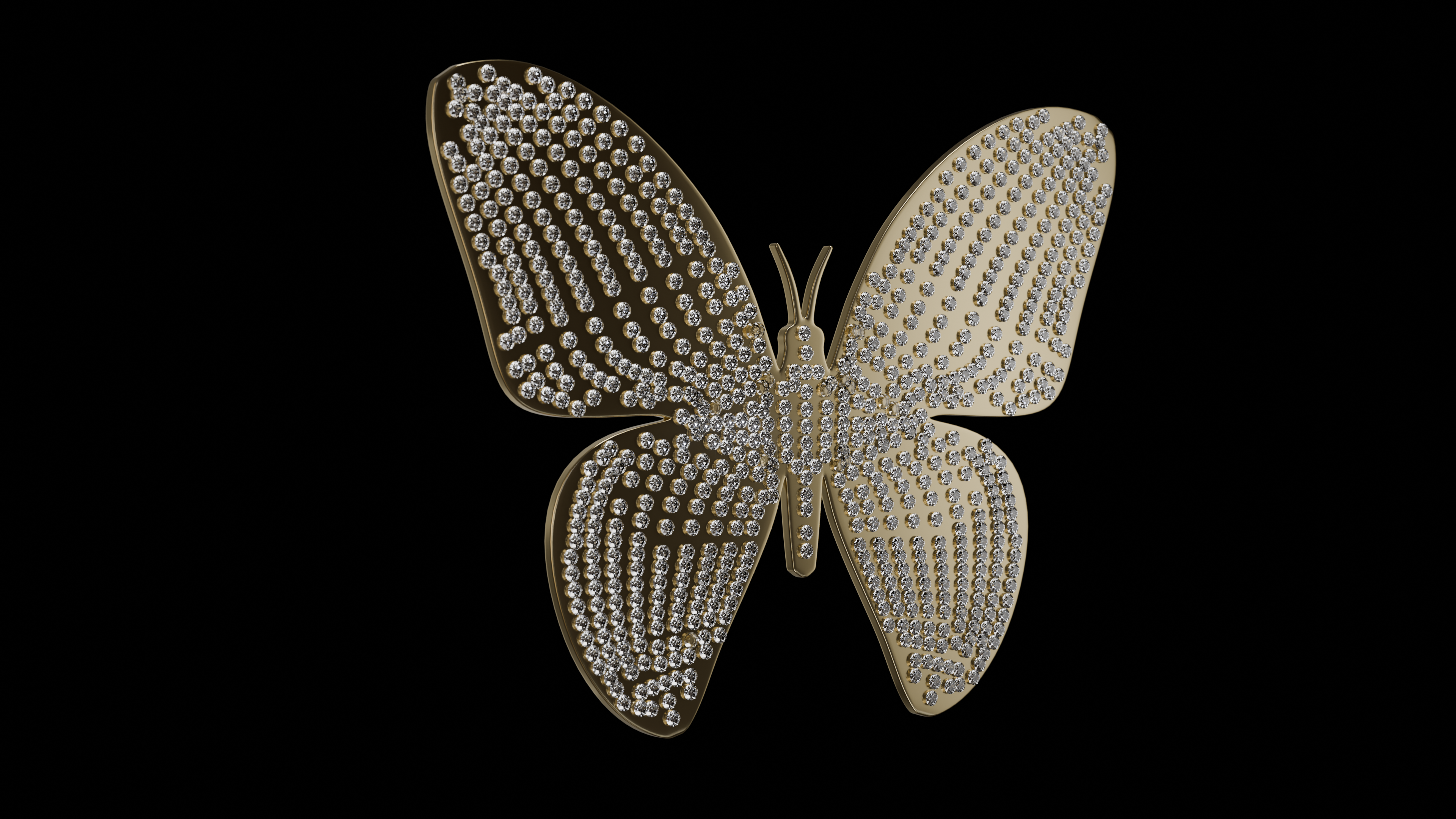 24k Gold iPhone 16 Pro : Butterfly Emblem
